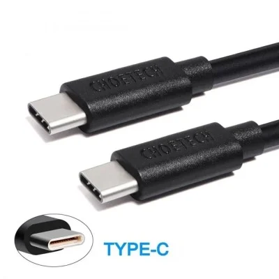 Choetech 1m Type-C to  Type-C PVC Cable - Black